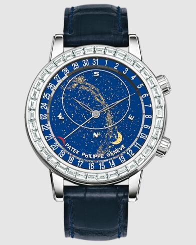 Replica Watch Patek Philippe 6104G-001 Grand Complications Celestial 6104 White Gold / Blue